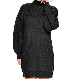 Oversized turtleneck sweater dress